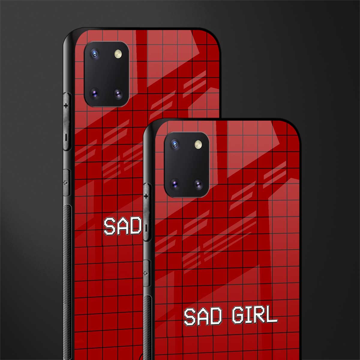 sad girl glass case for samsung a81 image-2