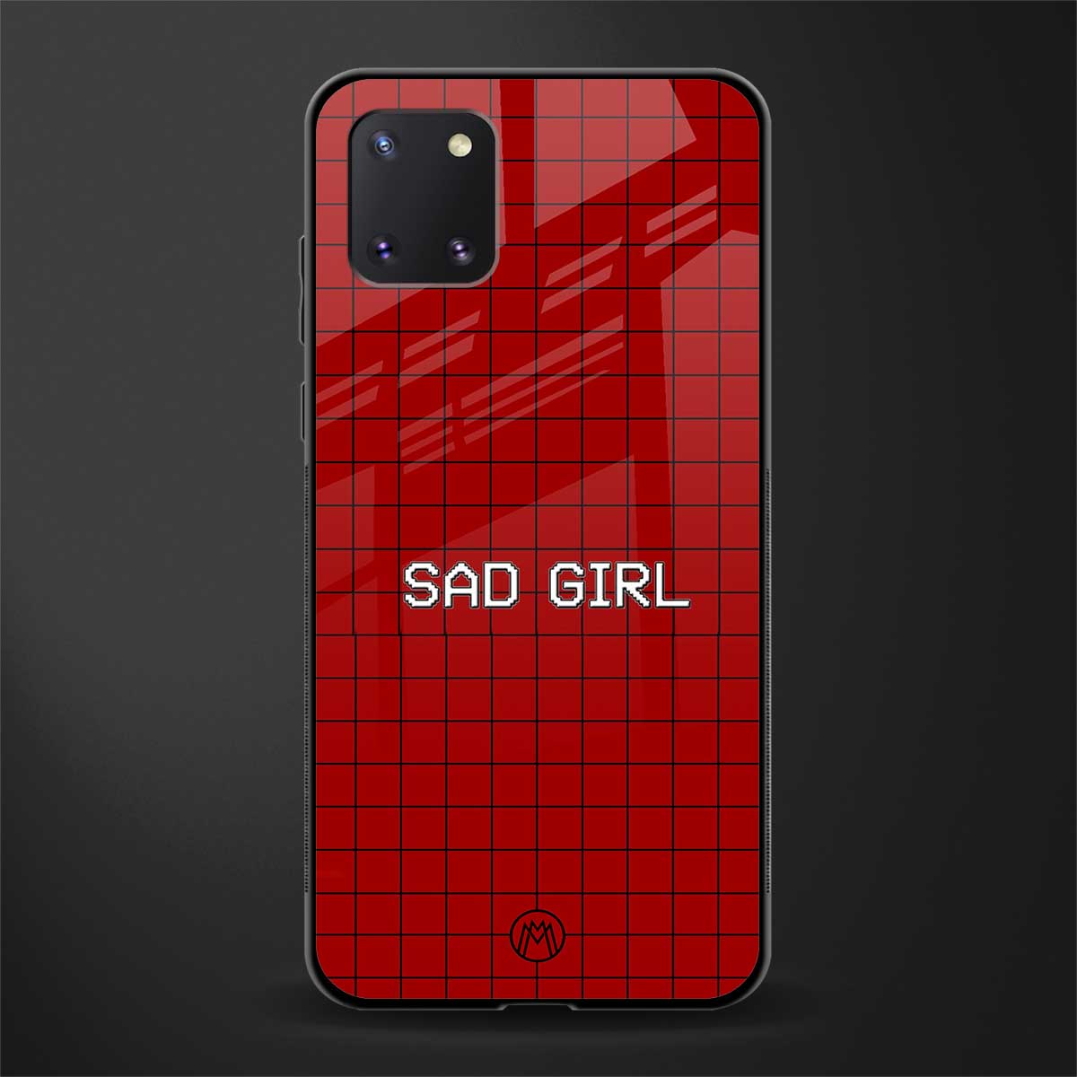 sad girl glass case for samsung a81 image