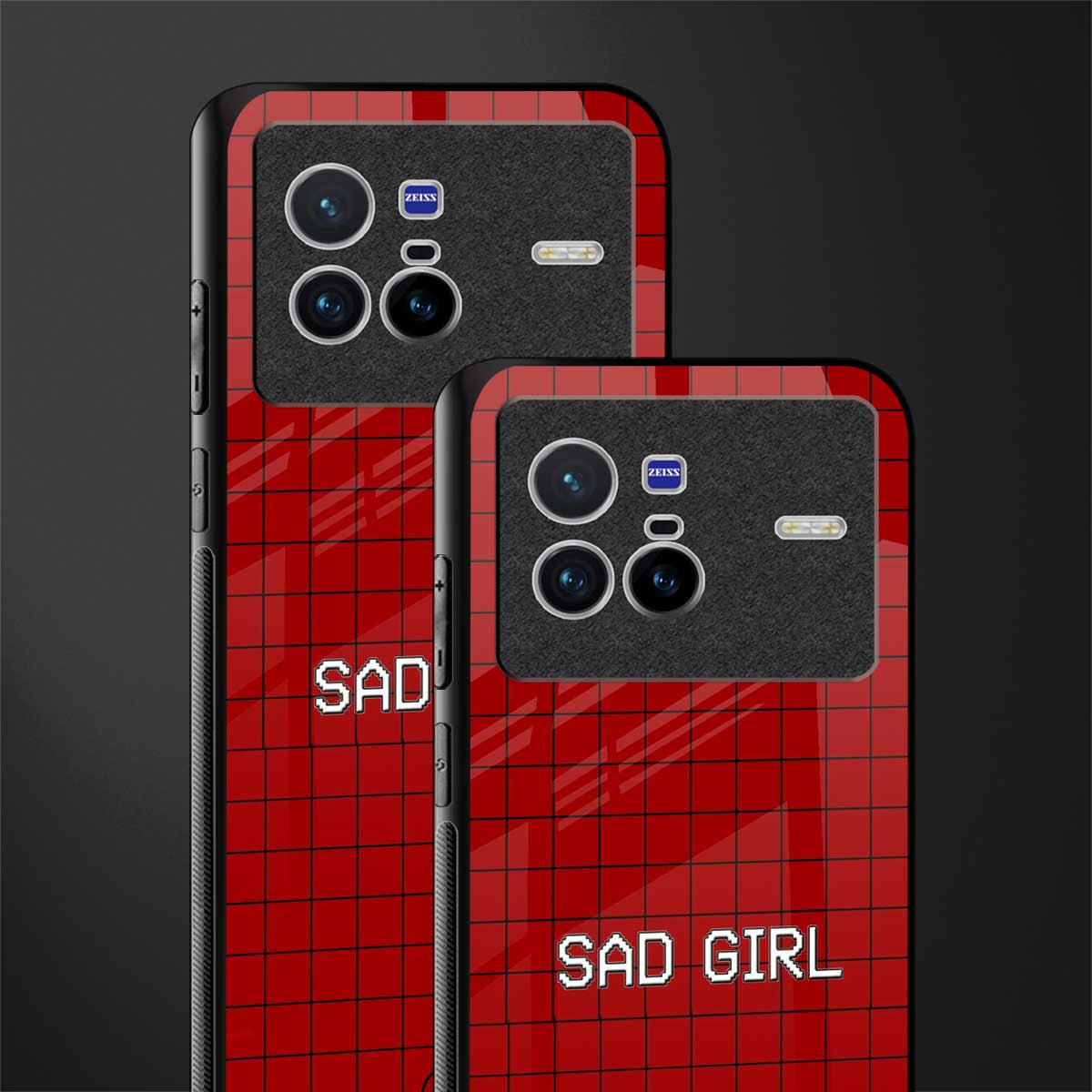 sad girl glass case for vivo x80 image-2