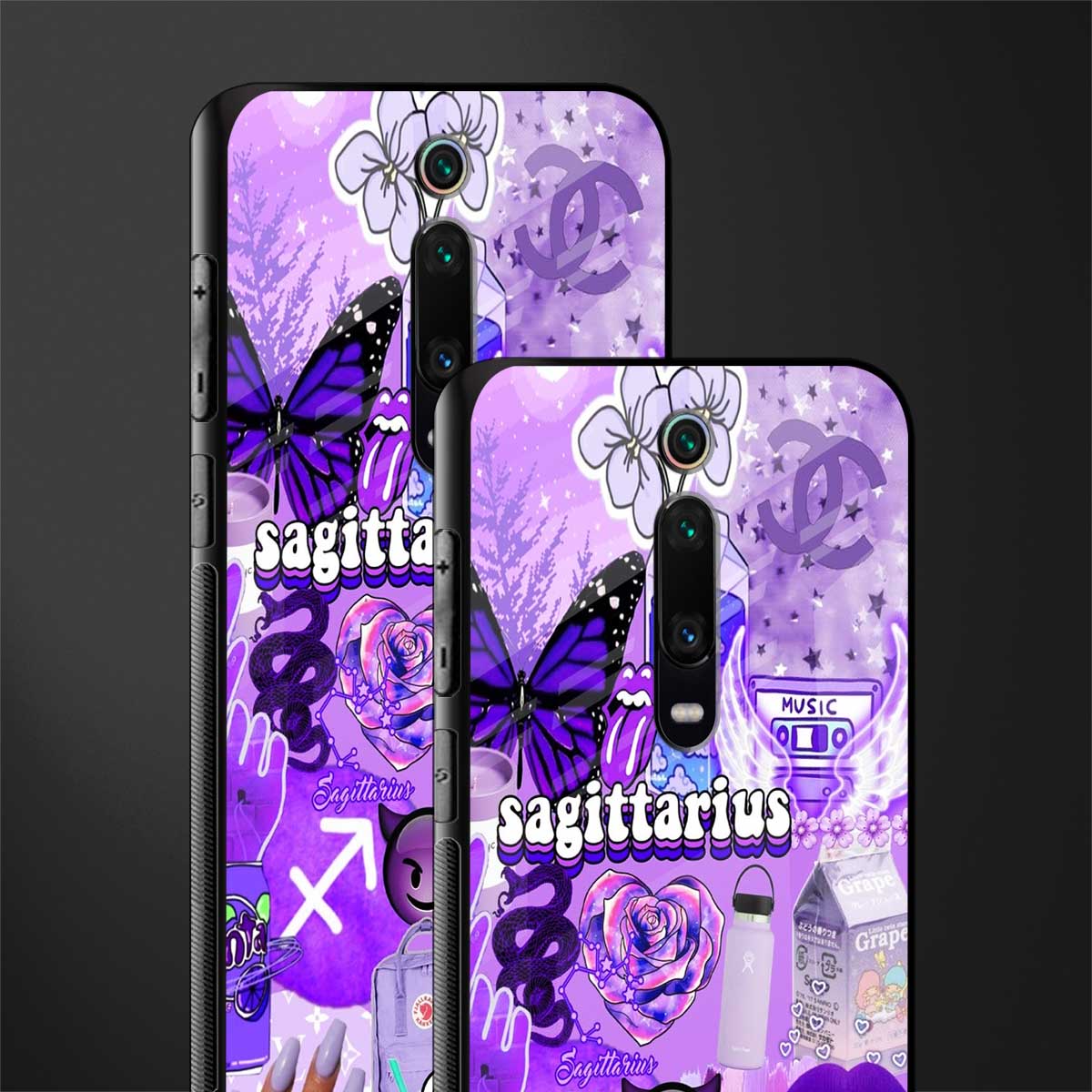 sagittarius aesthetic collage glass case for redmi k20 image-2