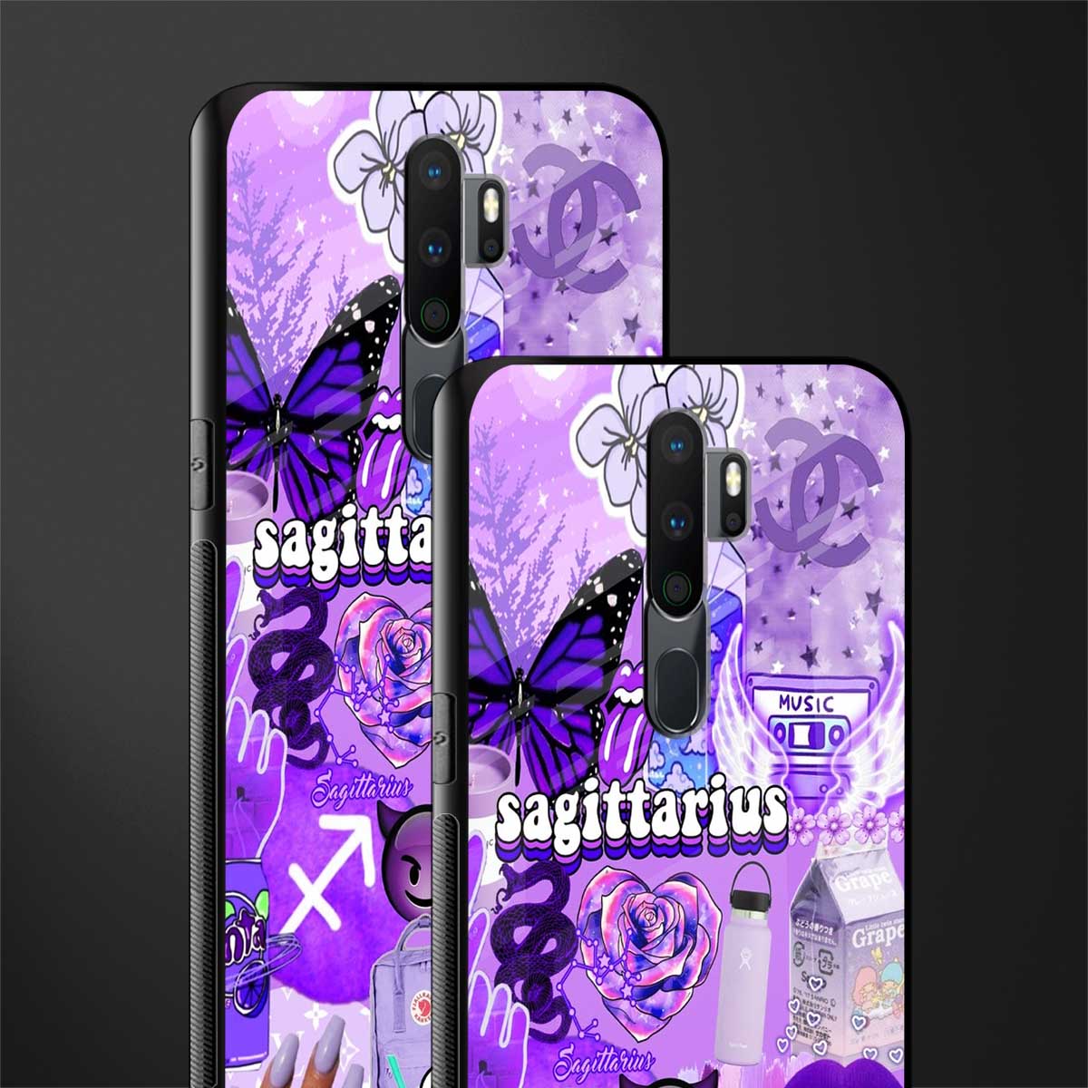 sagittarius aesthetic collage glass case for oppo a5 2020 image-2