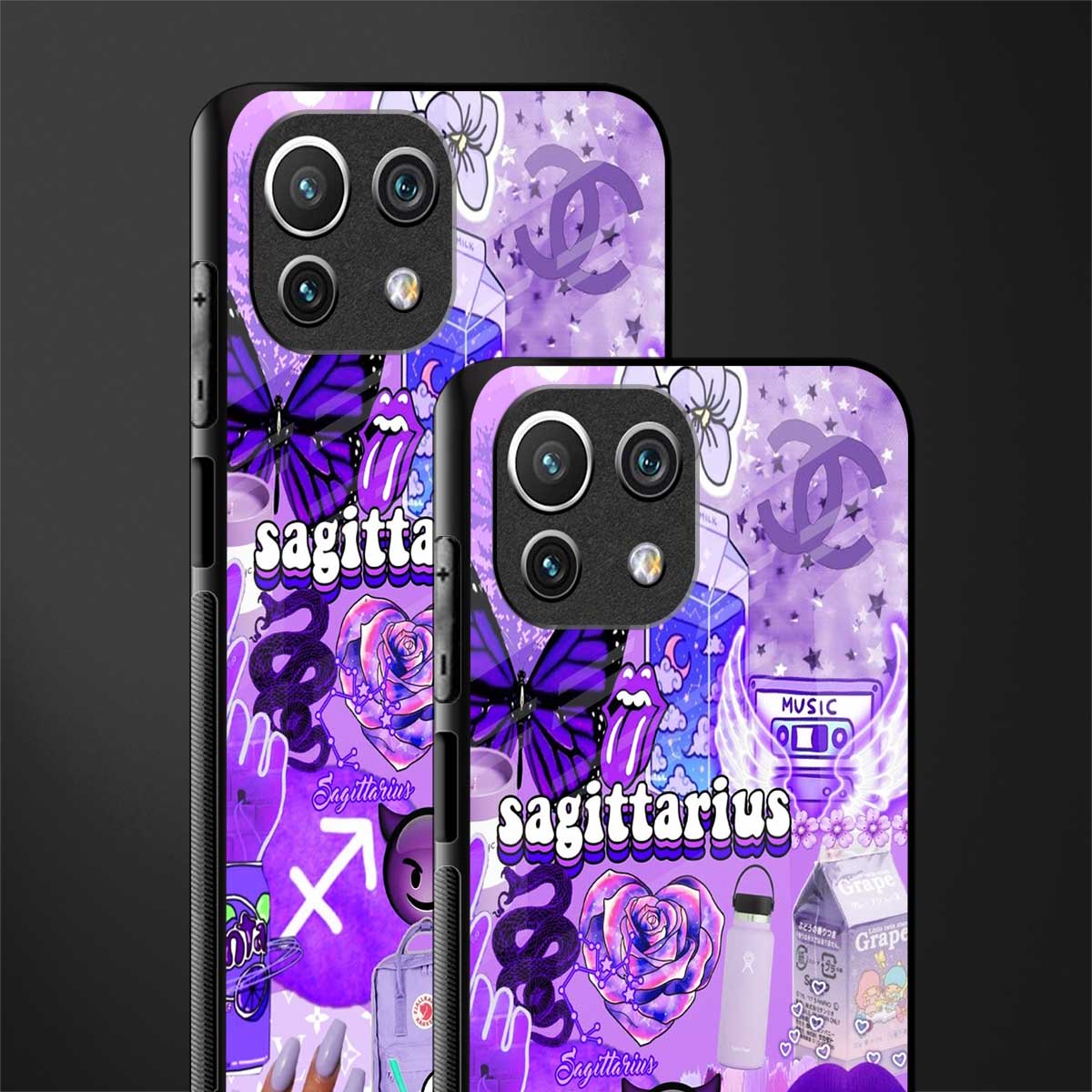 sagittarius aesthetic collage glass case for mi 11 lite image-2