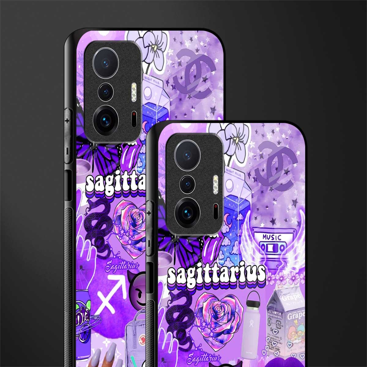 sagittarius aesthetic collage glass case for mi 11t pro 5g image-2