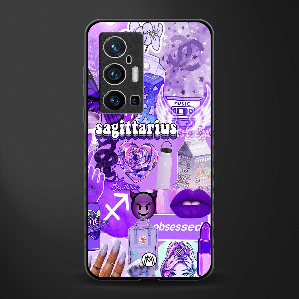 sagittarius aesthetic collage glass case for vivo x70 pro plus image