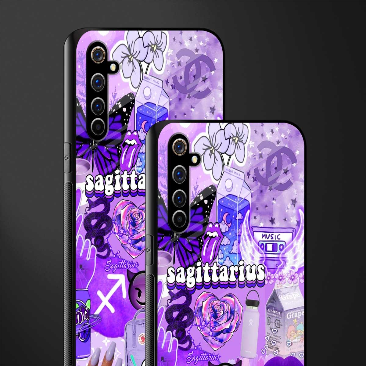 sagittarius aesthetic collage glass case for realme x50 pro image-2