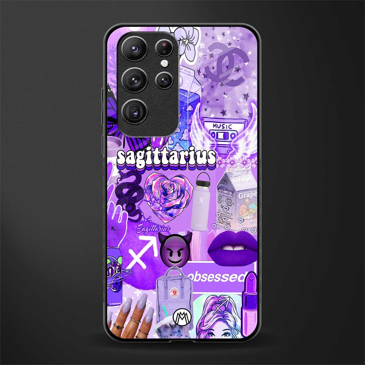 sagittarius aesthetic collage glass case for samsung galaxy s21 ultra image