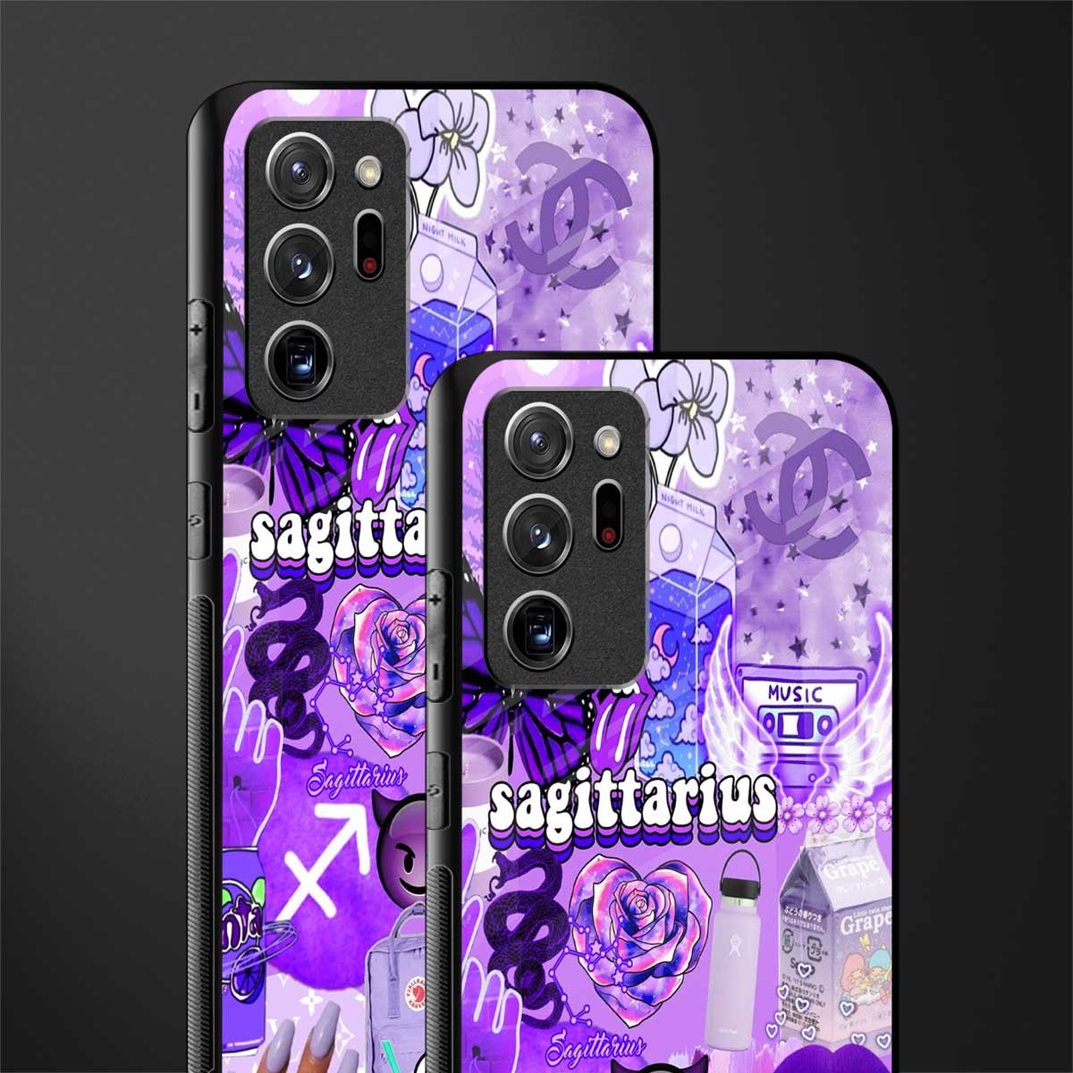 sagittarius aesthetic collage glass case for samsung galaxy note 20 ultra 5g image-2