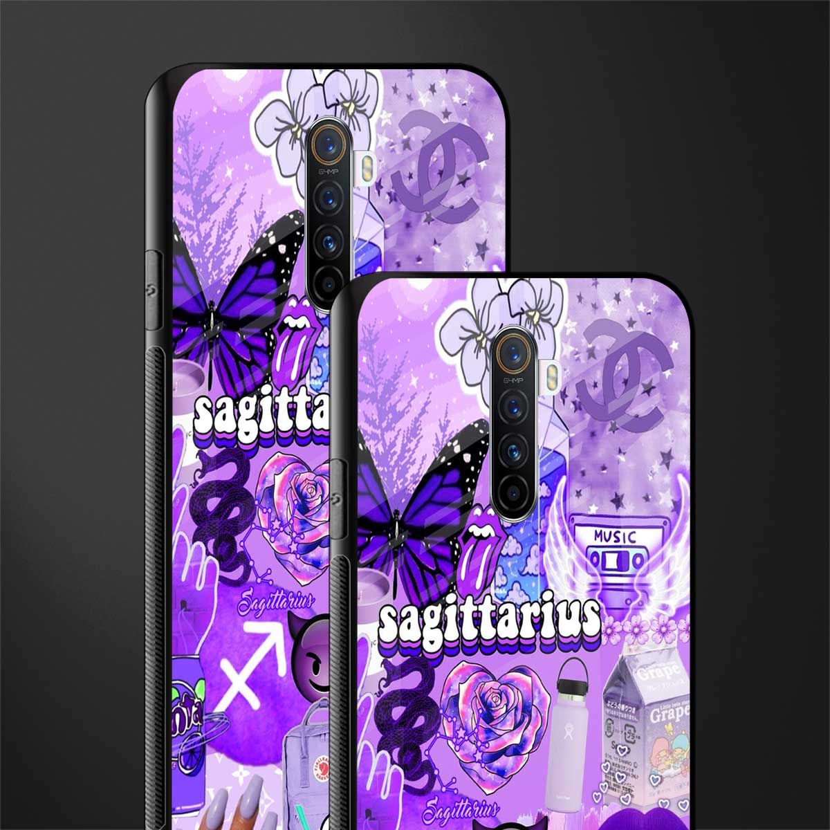 sagittarius aesthetic collage glass case for realme x2 pro image-2