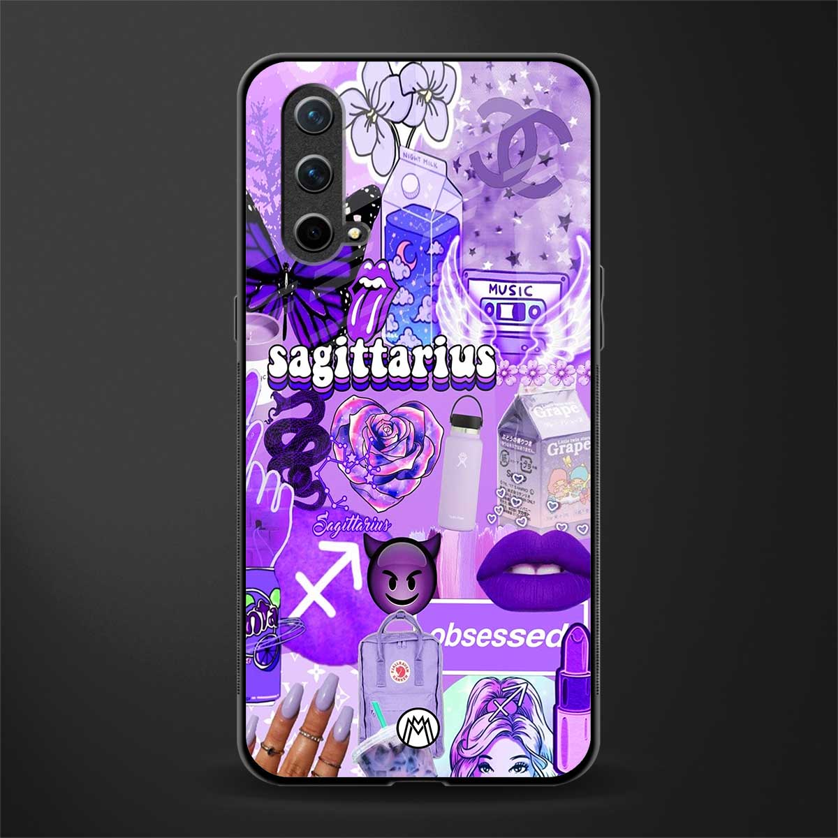 sagittarius aesthetic collage glass case for oneplus nord ce 5g image