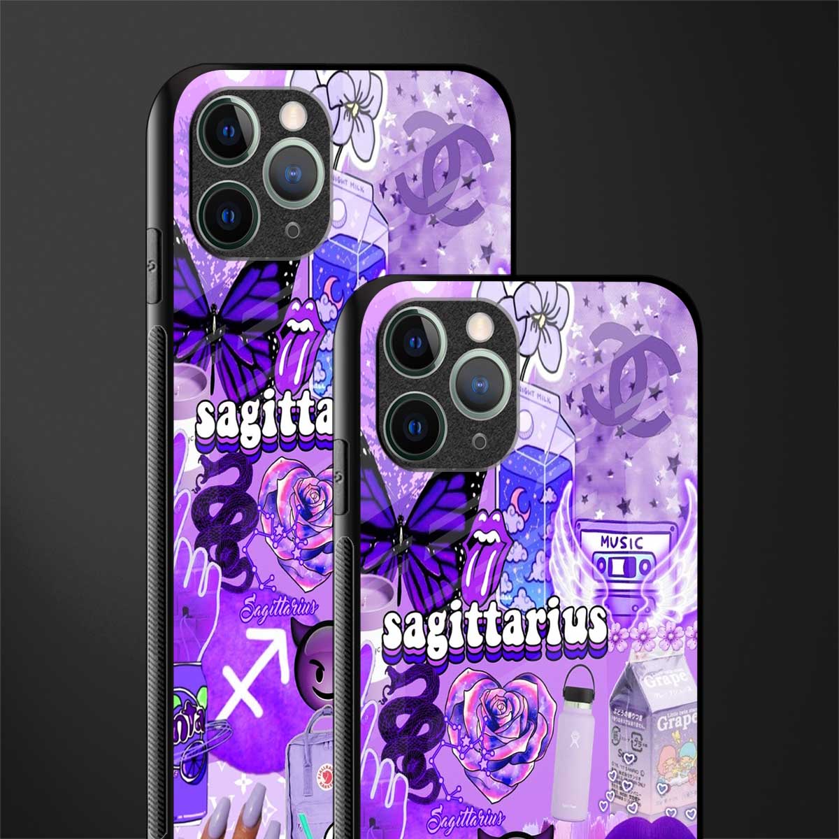 sagittarius aesthetic collage glass case for iphone 11 pro max image-2