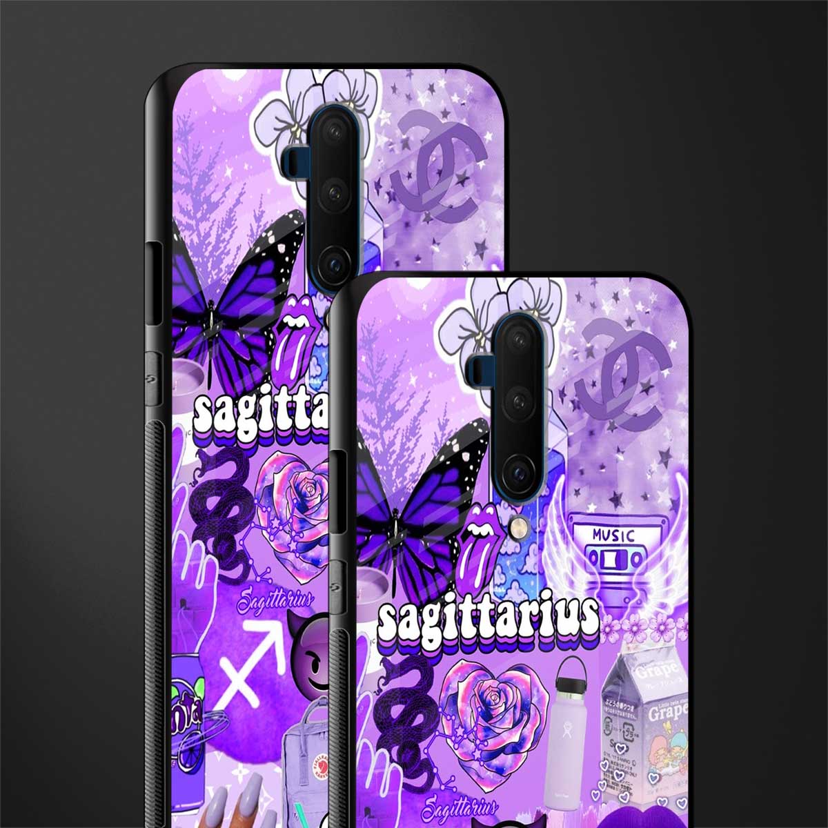 sagittarius aesthetic collage glass case for oneplus 7t pro image-2
