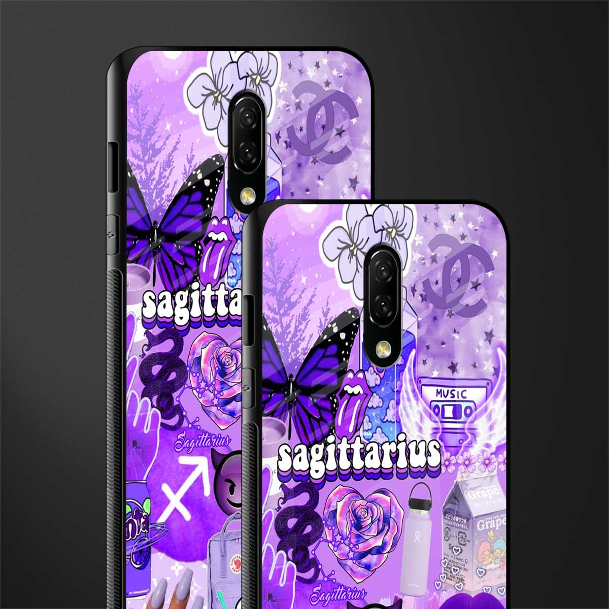 sagittarius aesthetic collage glass case for oneplus 7 image-2