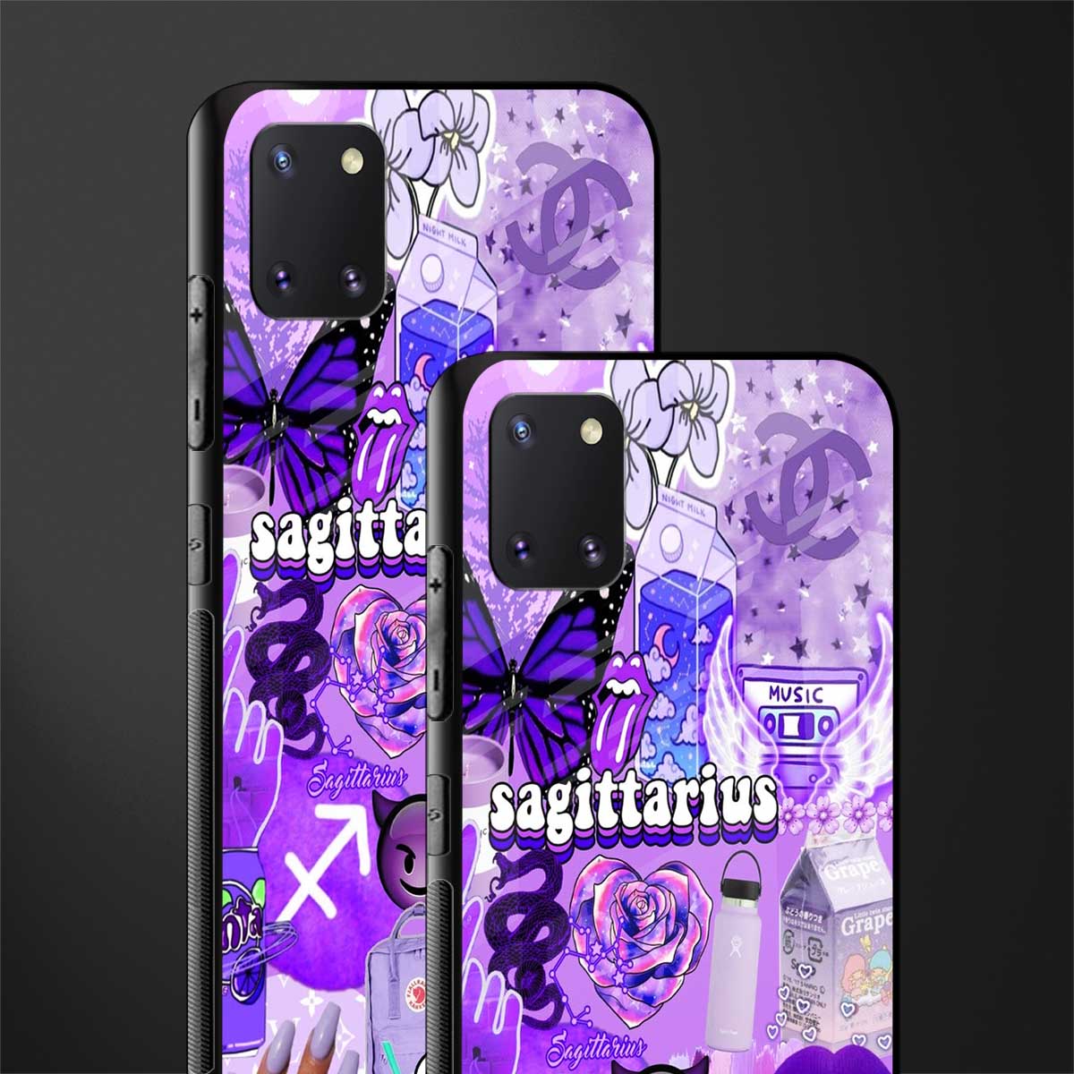 sagittarius aesthetic collage glass case for samsung a81 image-2