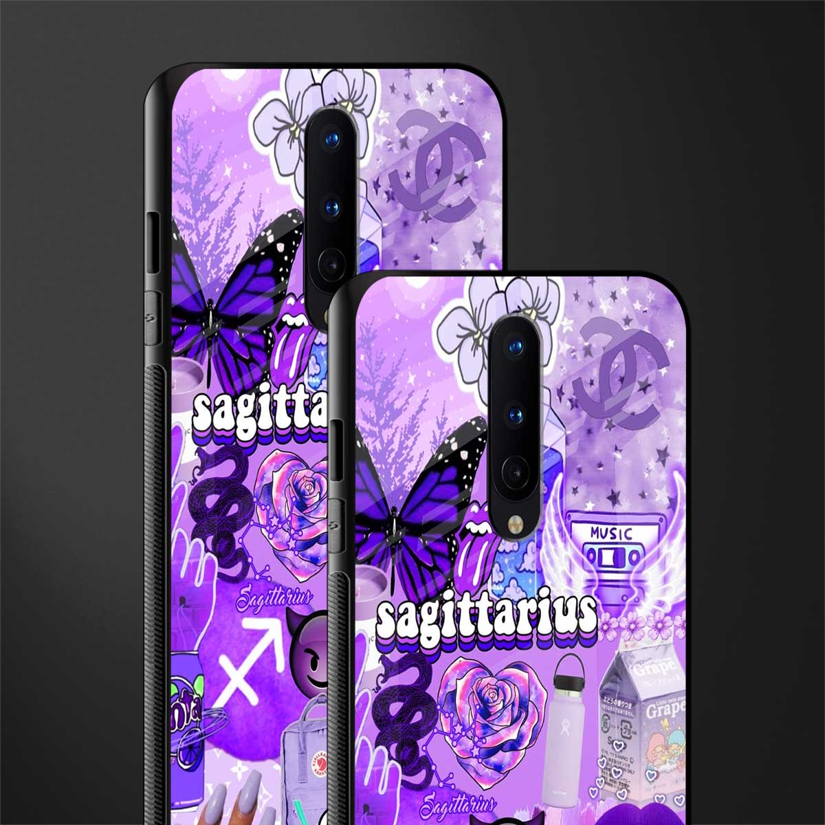 sagittarius aesthetic collage glass case for oneplus 8 image-2