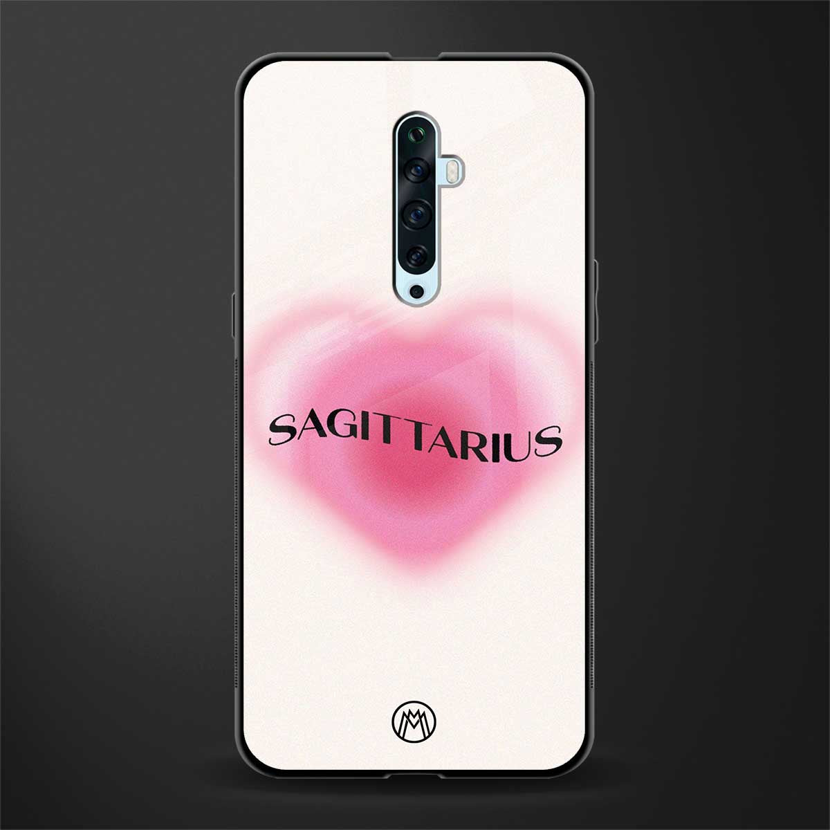 sagittarius minimalistic glass case for oppo reno 2f image