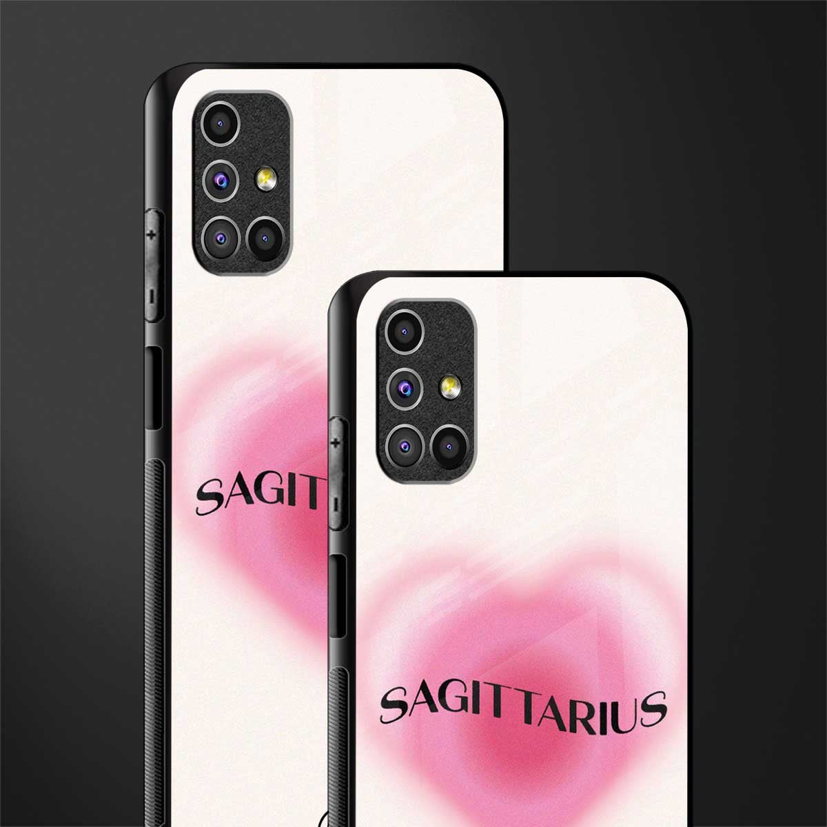 sagittarius minimalistic glass case for samsung galaxy m31s image-2
