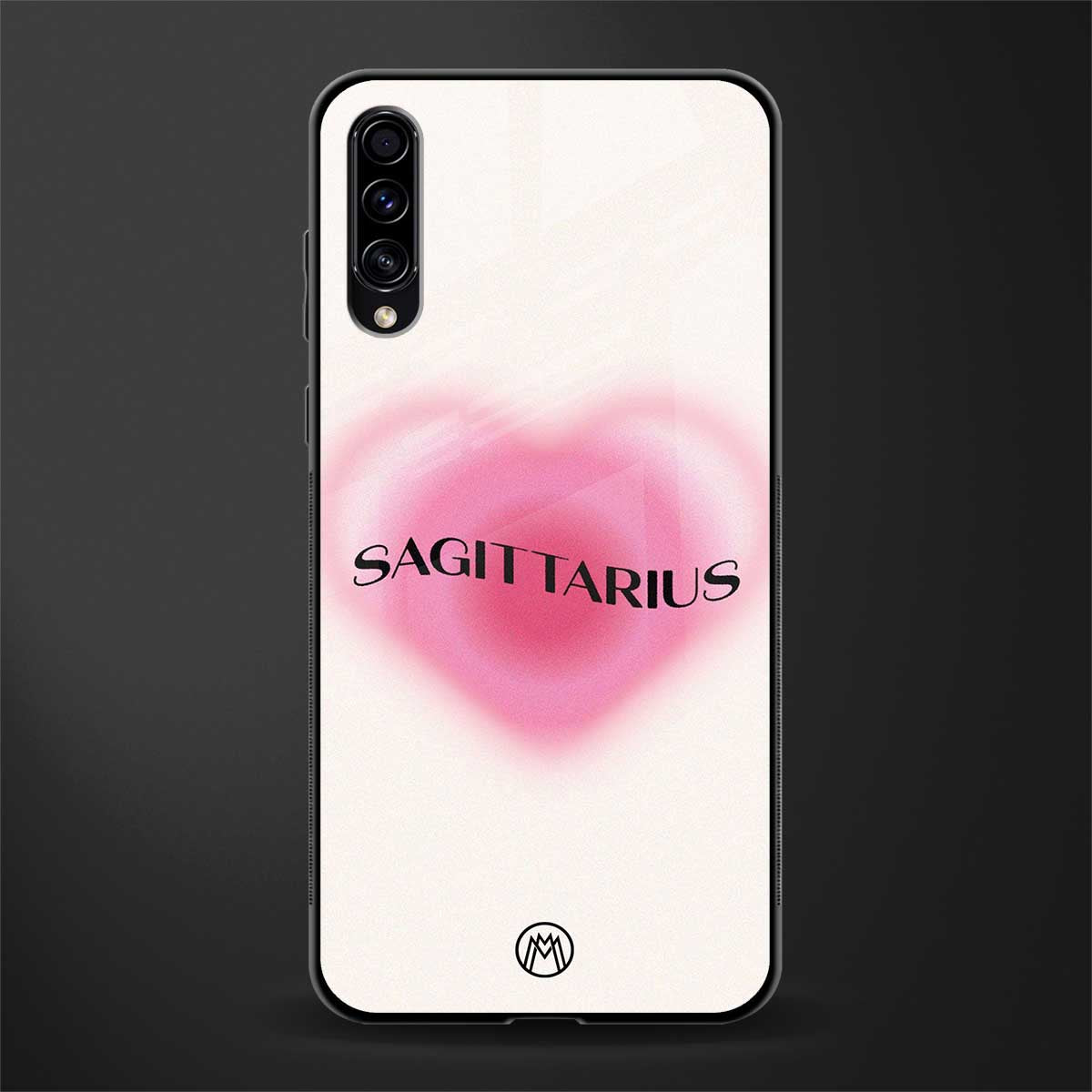 sagittarius minimalistic glass case for samsung galaxy a70 image