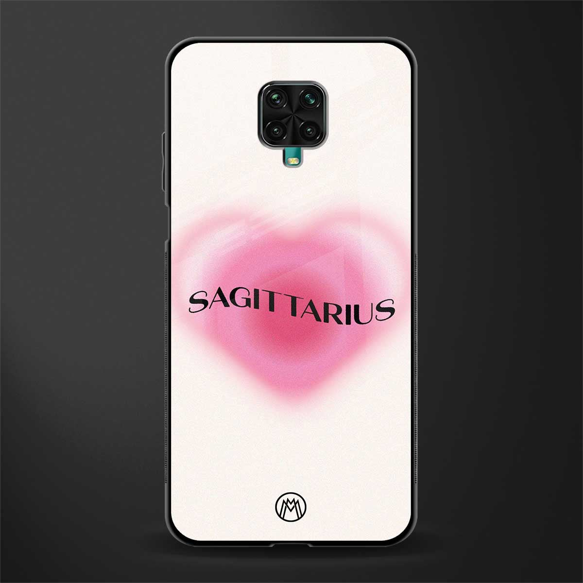 sagittarius minimalistic glass case for redmi note 9 pro max image