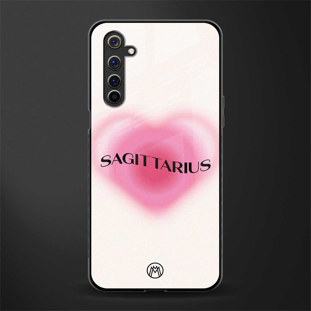 sagittarius minimalistic glass case for realme 6i image