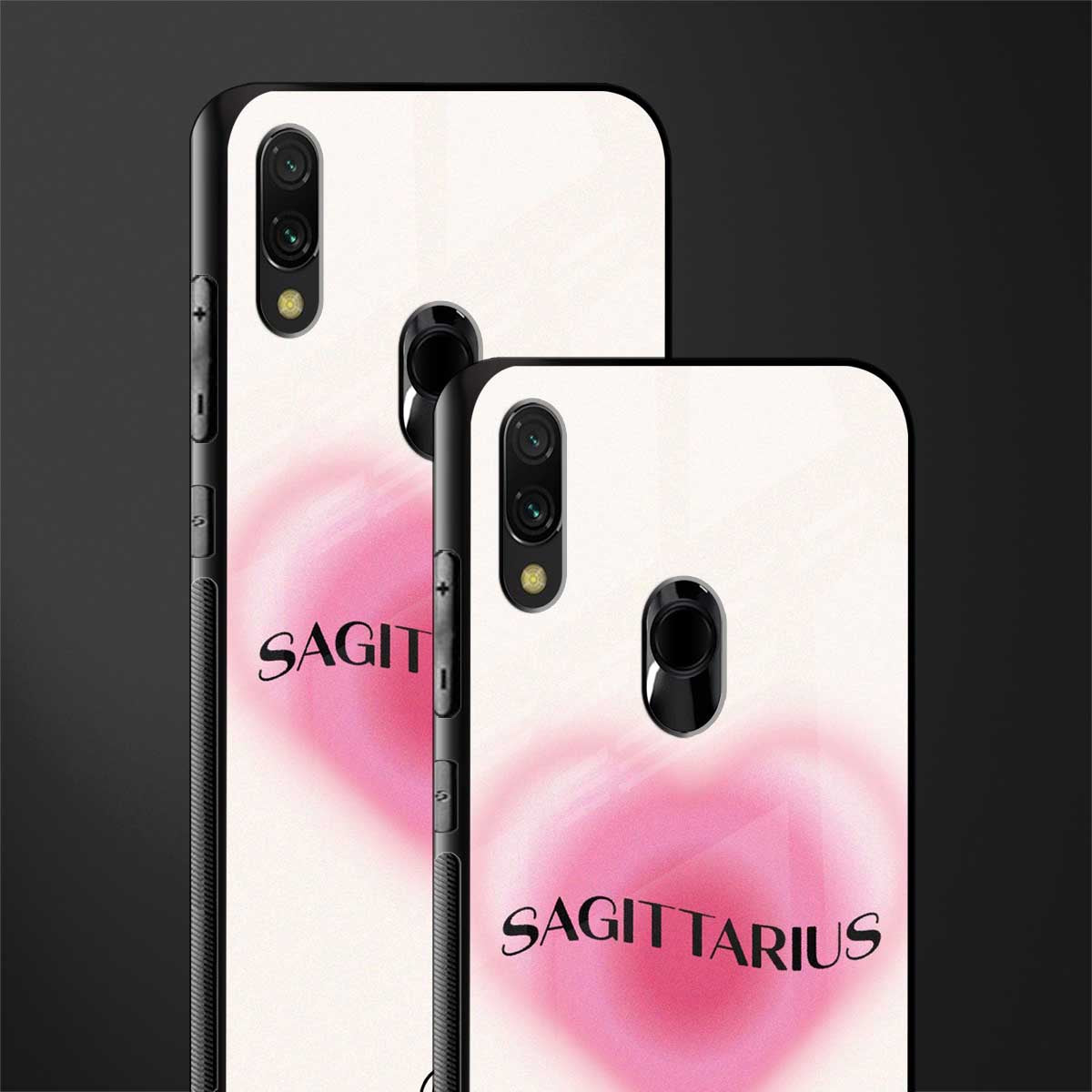 sagittarius minimalistic glass case for redmi y3 image-2