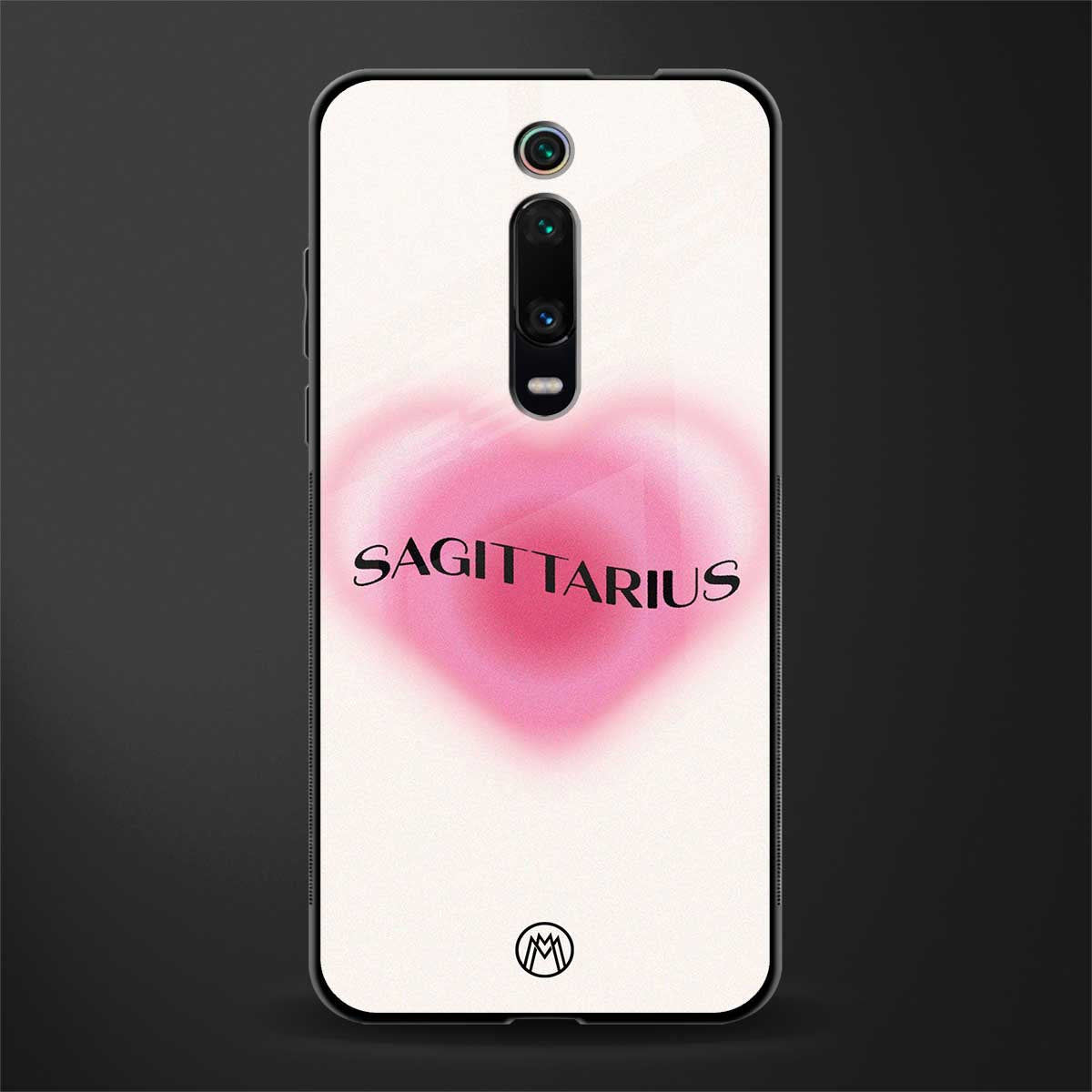 sagittarius minimalistic glass case for redmi k20 image