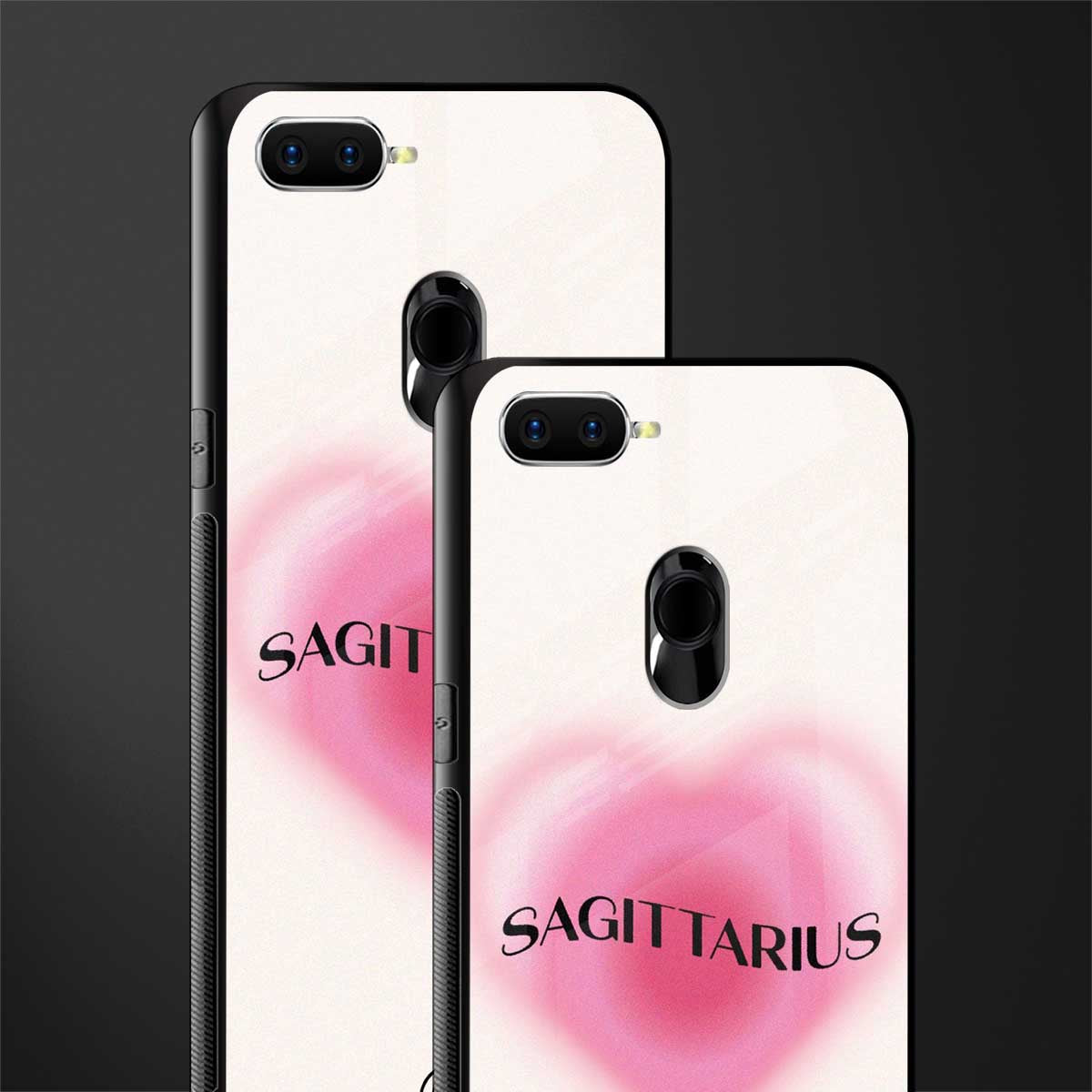 sagittarius minimalistic glass case for oppo a7 image-2