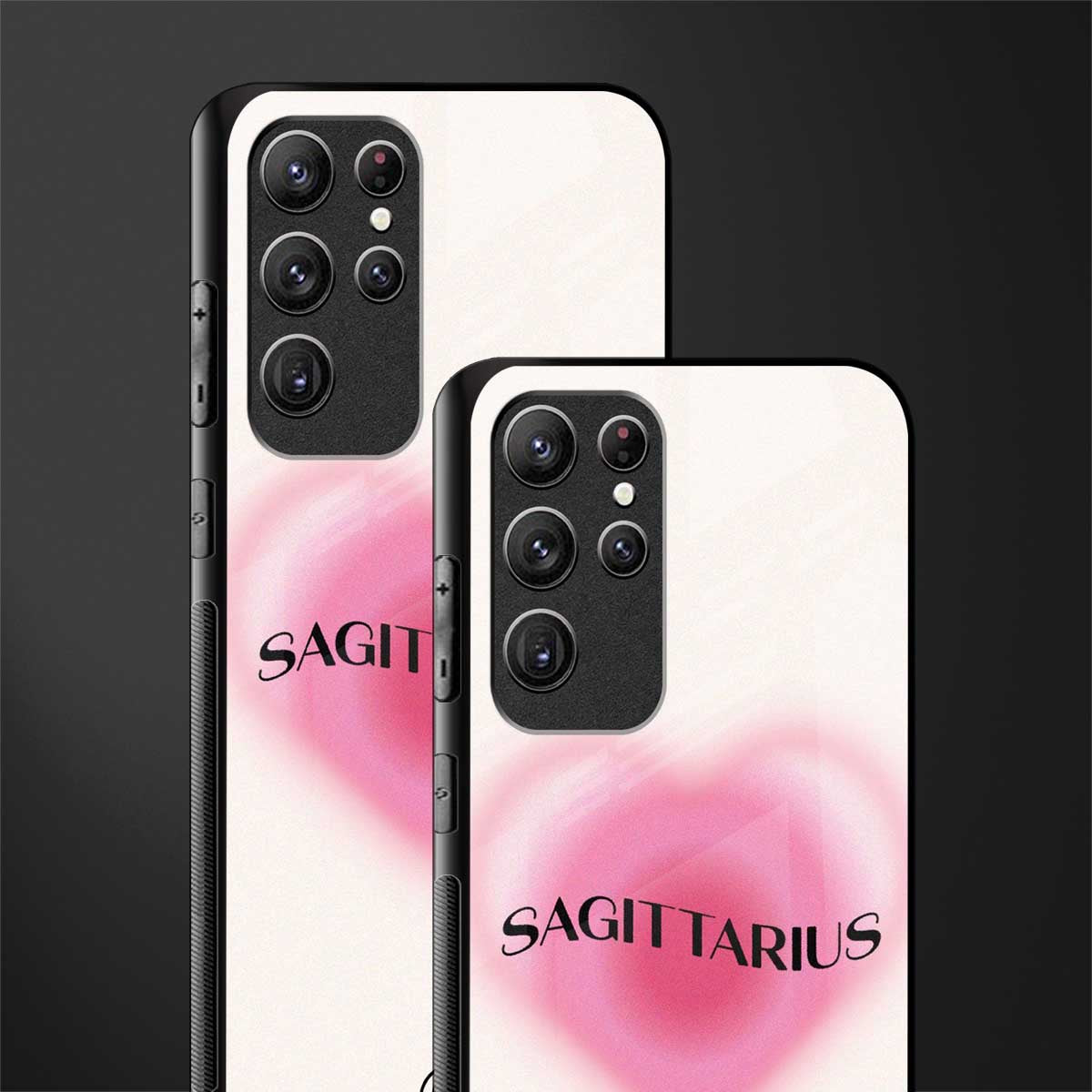 sagittarius minimalistic glass case for samsung galaxy s21 ultra image-2