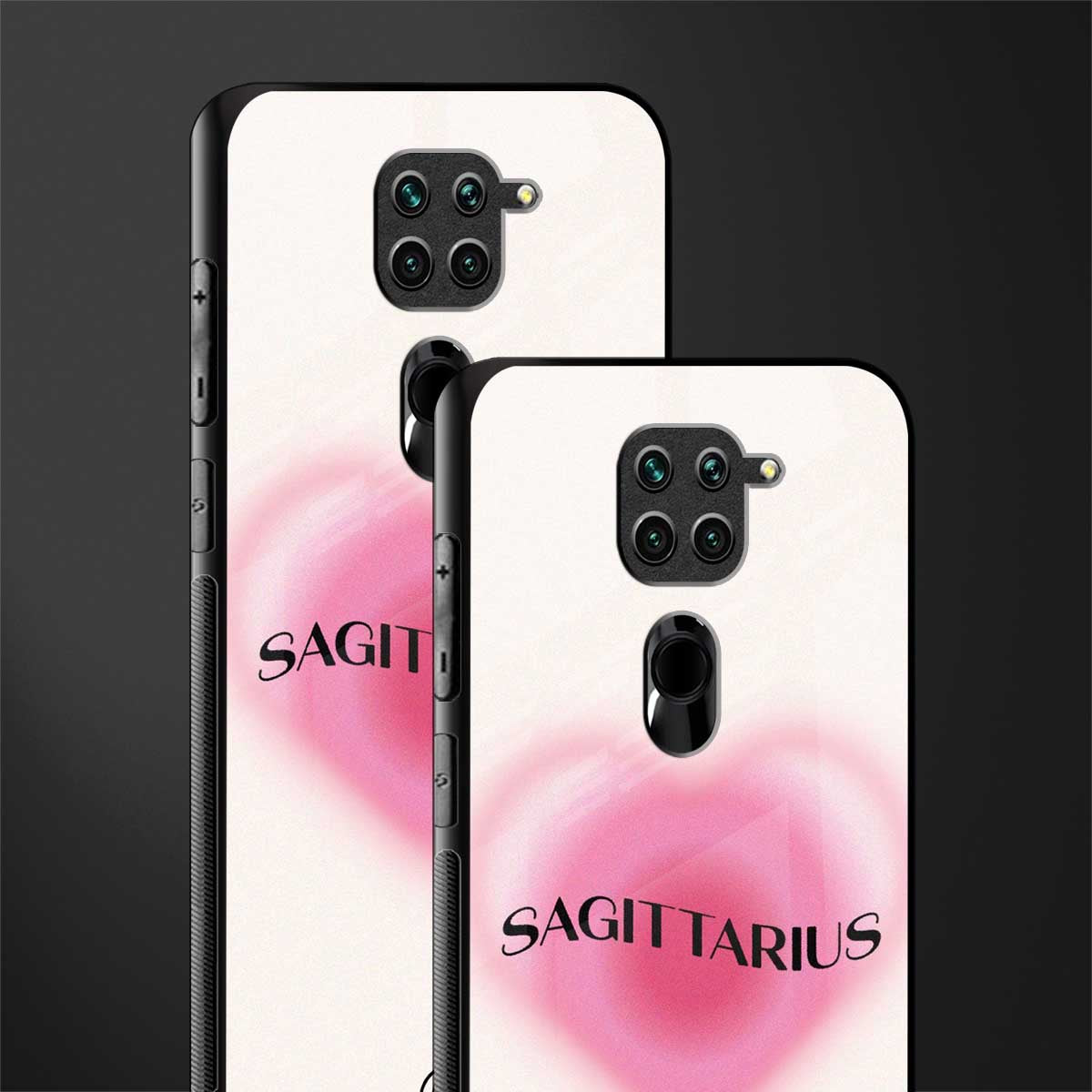 sagittarius minimalistic glass case for redmi note 9 image-2