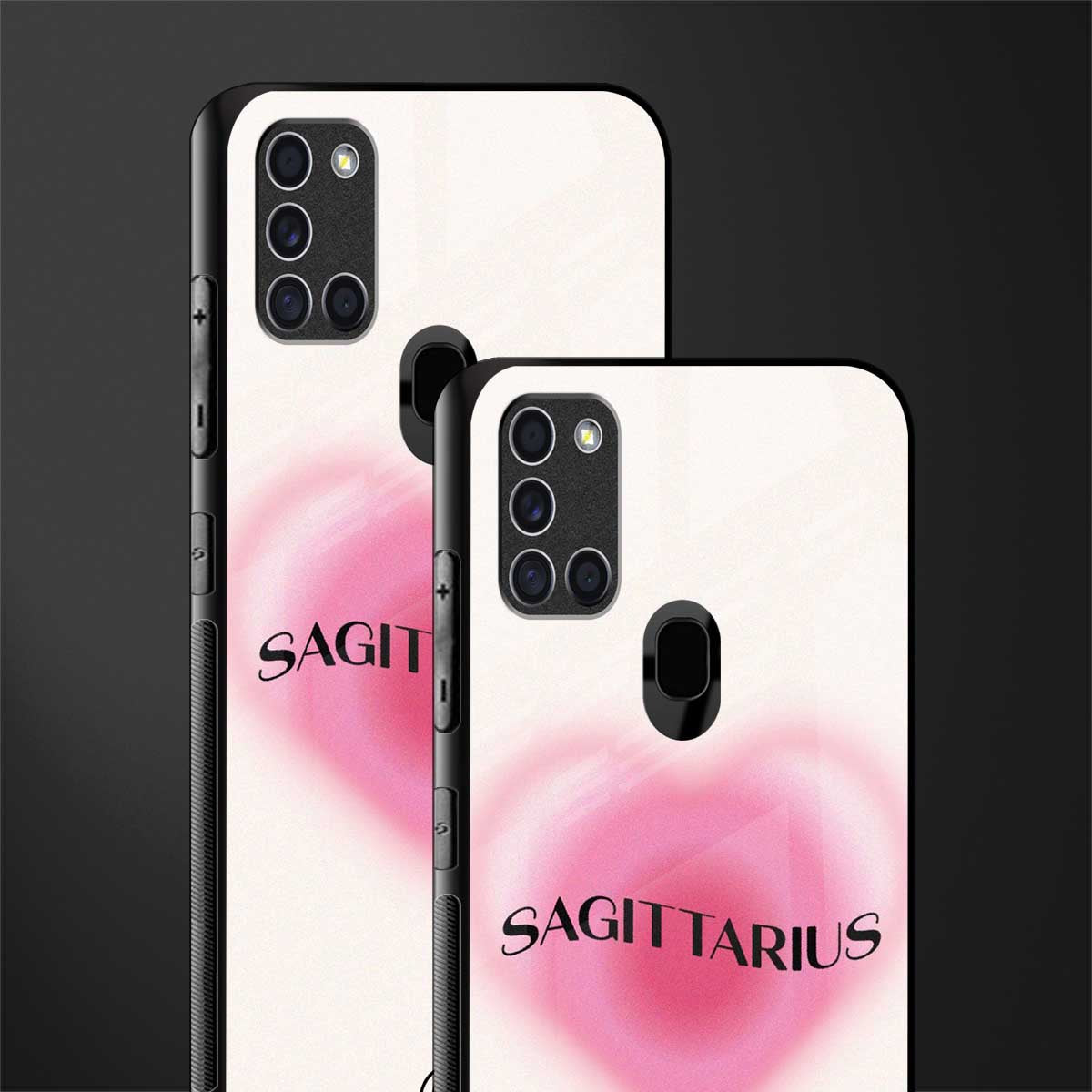 sagittarius minimalistic glass case for samsung galaxy a21s image-2