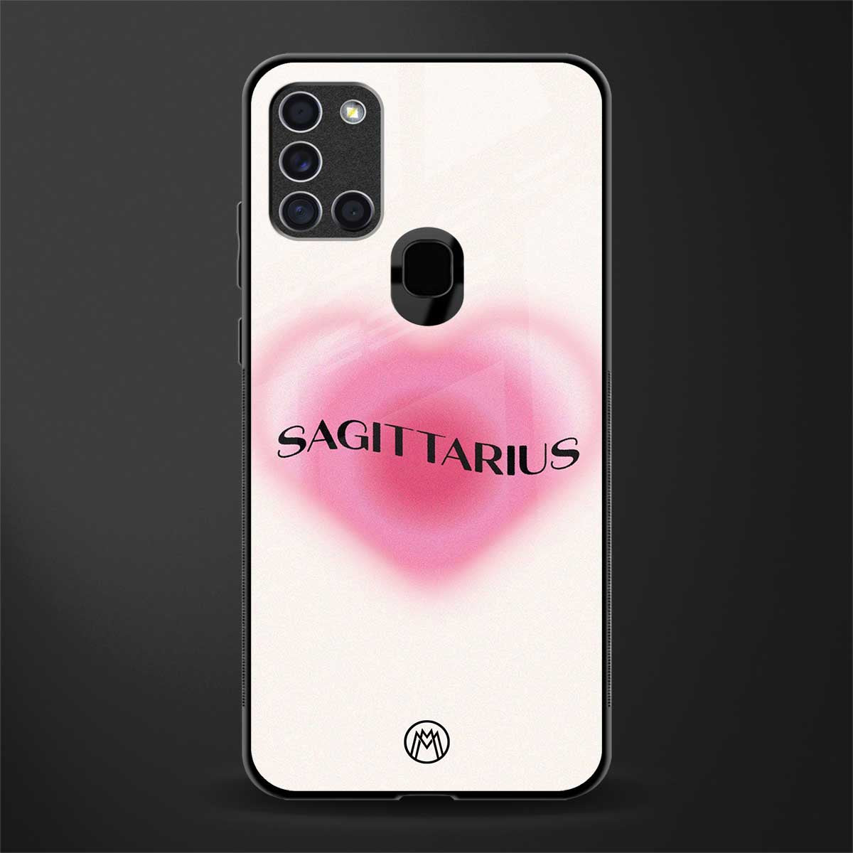 sagittarius minimalistic glass case for samsung galaxy a21s image