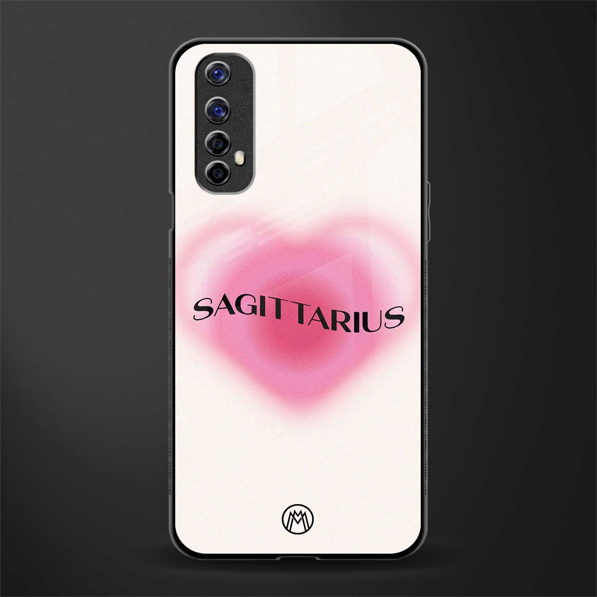 sagittarius minimalistic glass case for realme 7 image