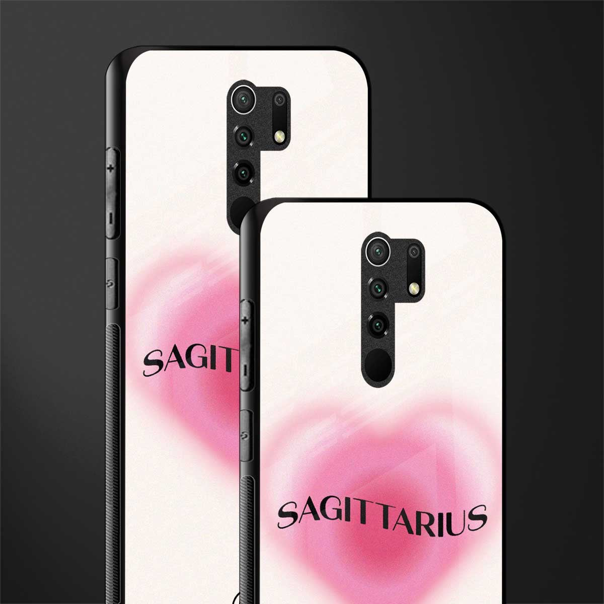 sagittarius minimalistic glass case for redmi 9 prime image-2