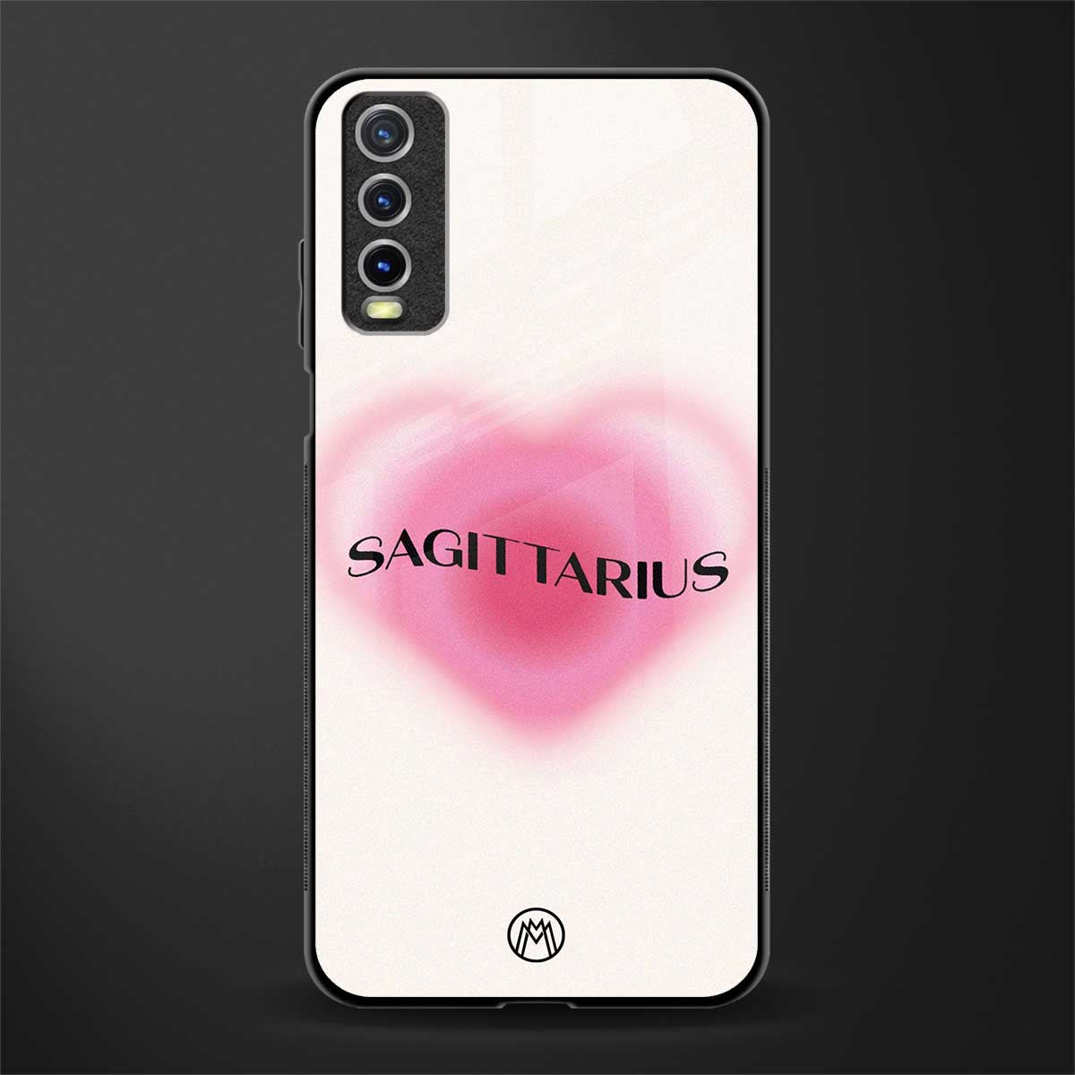sagittarius minimalistic glass case for vivo y12g image
