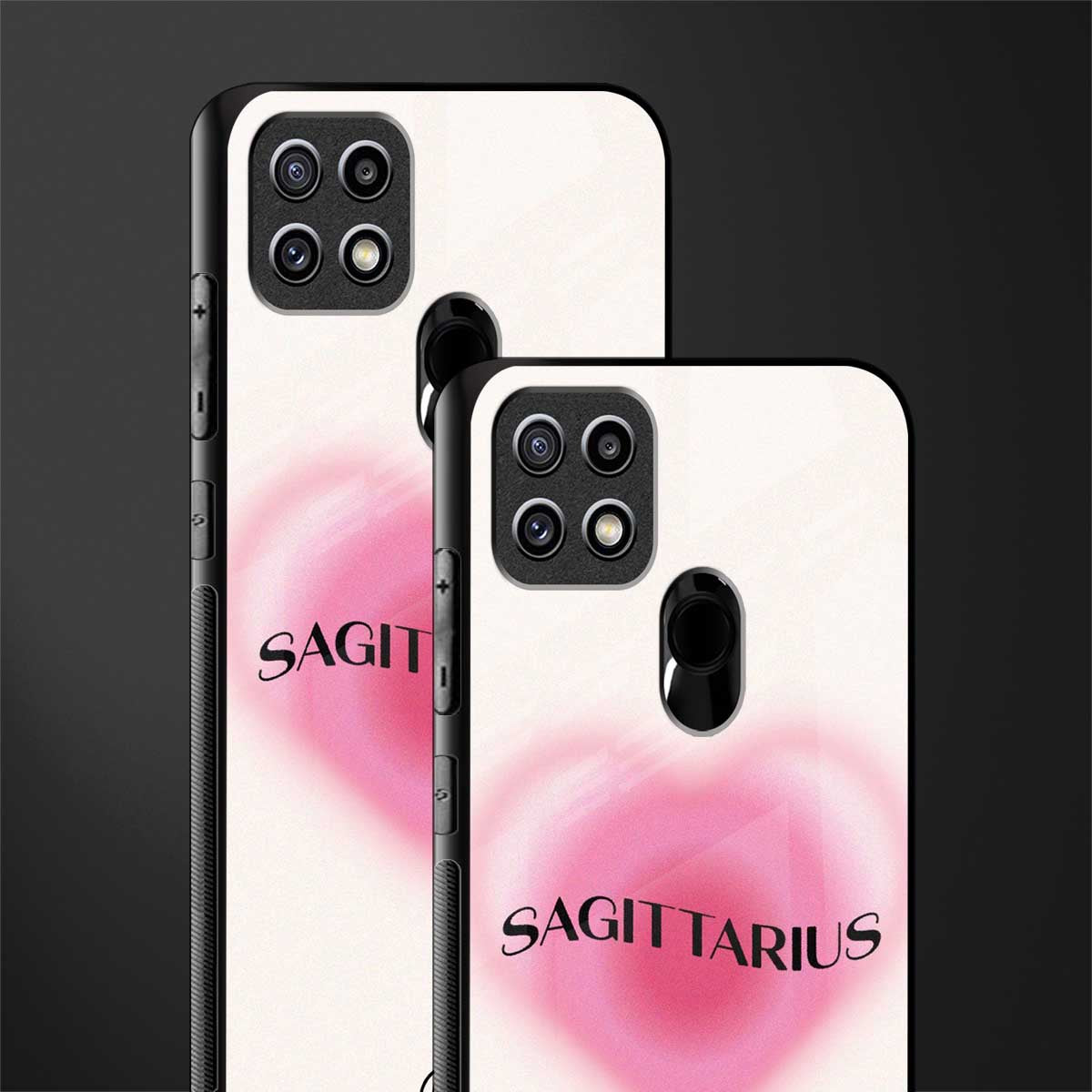 sagittarius minimalistic glass case for oppo a15s image-2