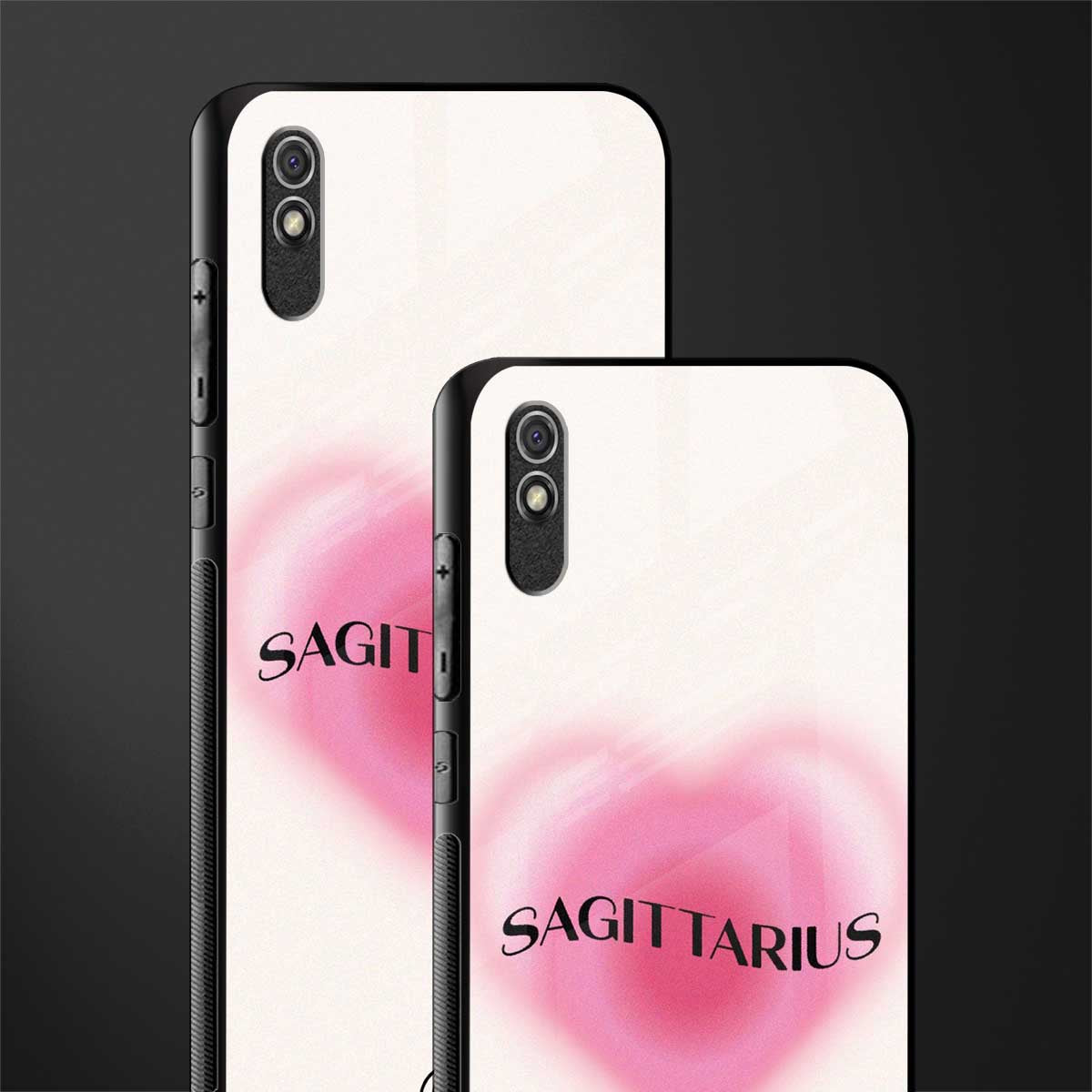 sagittarius minimalistic glass case for redmi 9a image-2