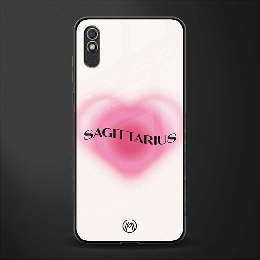 sagittarius minimalistic glass case for redmi 9a image