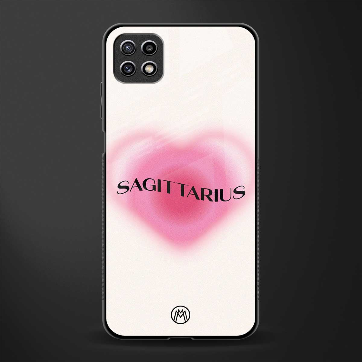 sagittarius minimalistic glass case for samsung galaxy a22 5g image