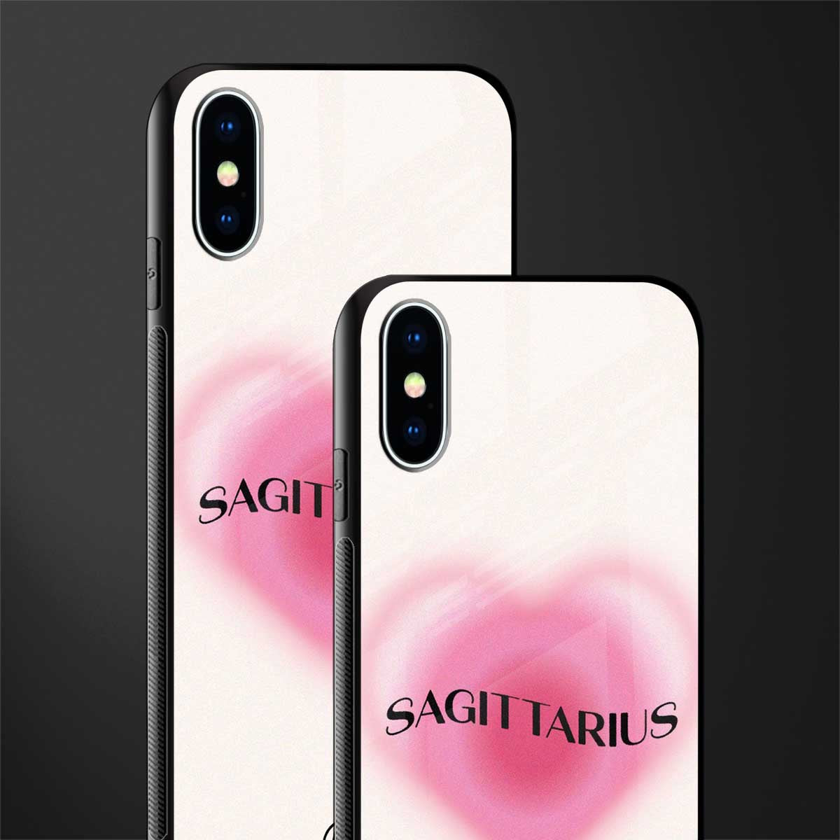 sagittarius minimalistic glass case for iphone x image-2