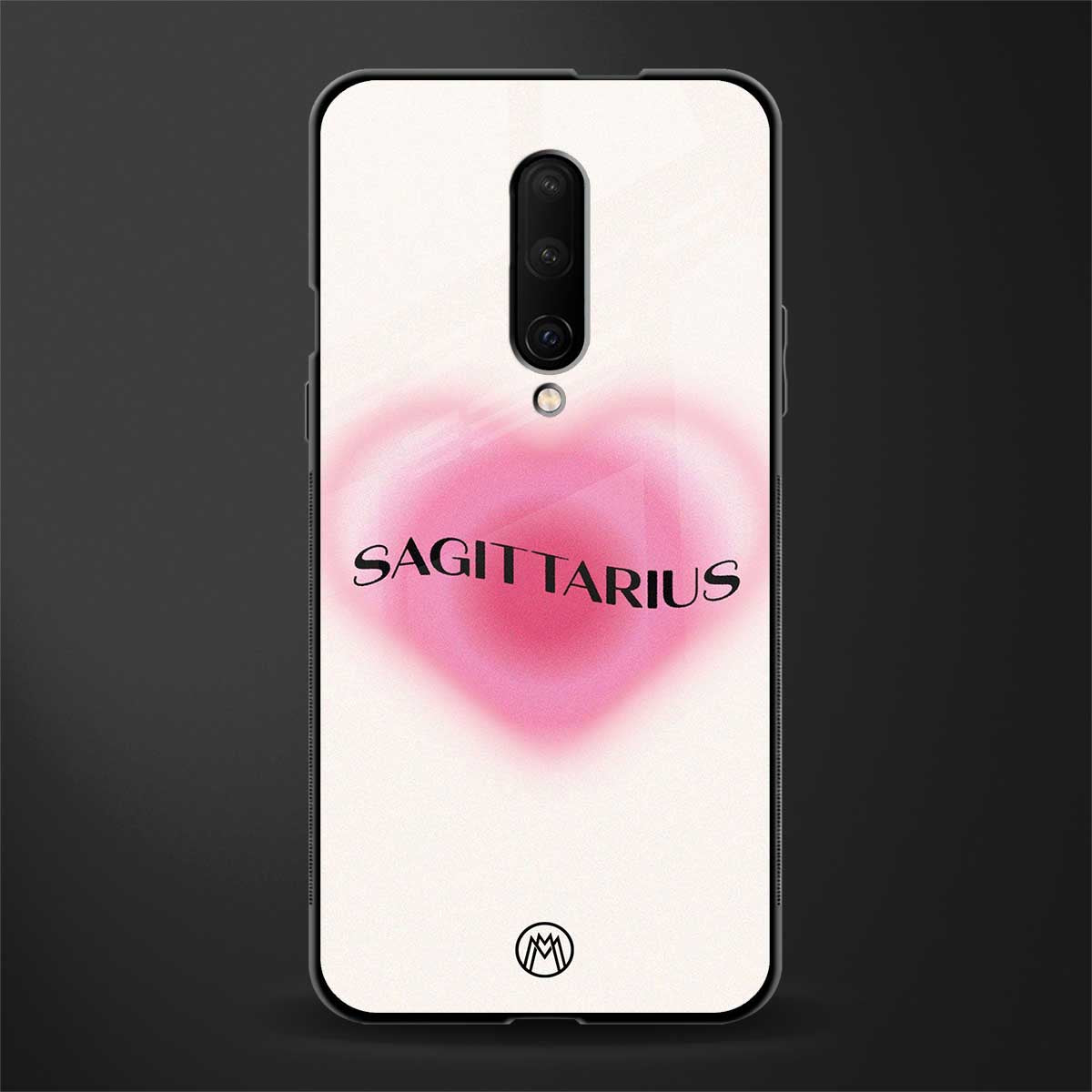 sagittarius minimalistic glass case for oneplus 7 pro image