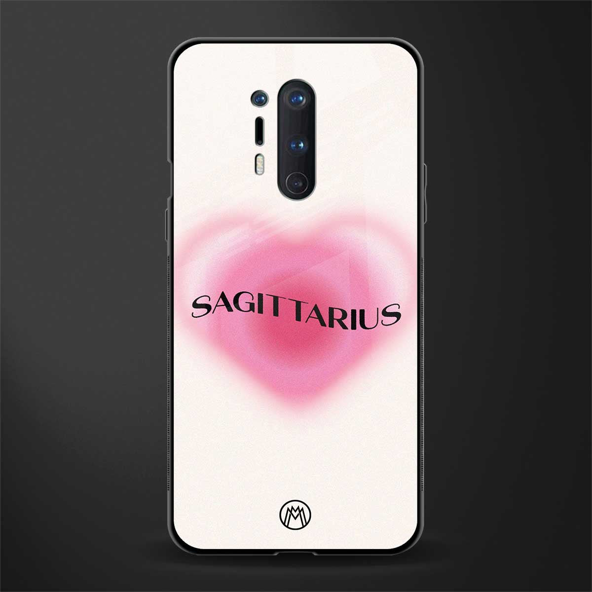 sagittarius minimalistic glass case for oneplus 8 pro image
