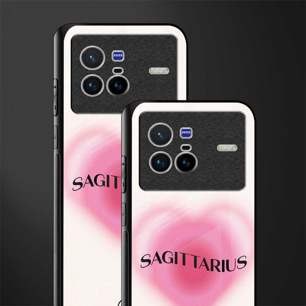 sagittarius minimalistic glass case for vivo x80 image-2