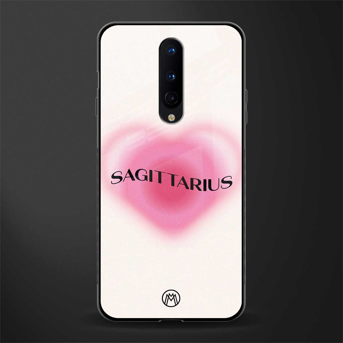 sagittarius minimalistic glass case for oneplus 8 image