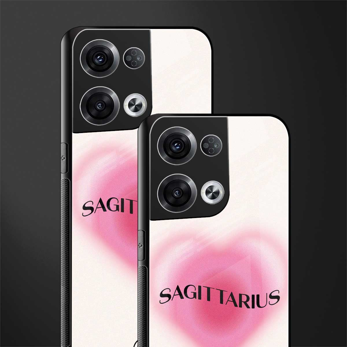sagittarius minimalistic back phone cover | glass case for oppo reno 8 pro