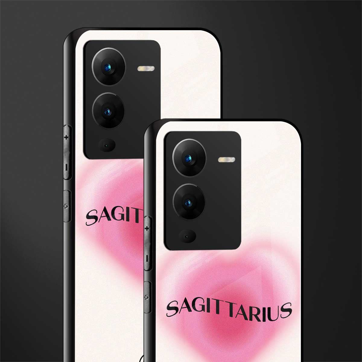 sagittarius minimalistic back phone cover | glass case for vivo v25 pro 5g