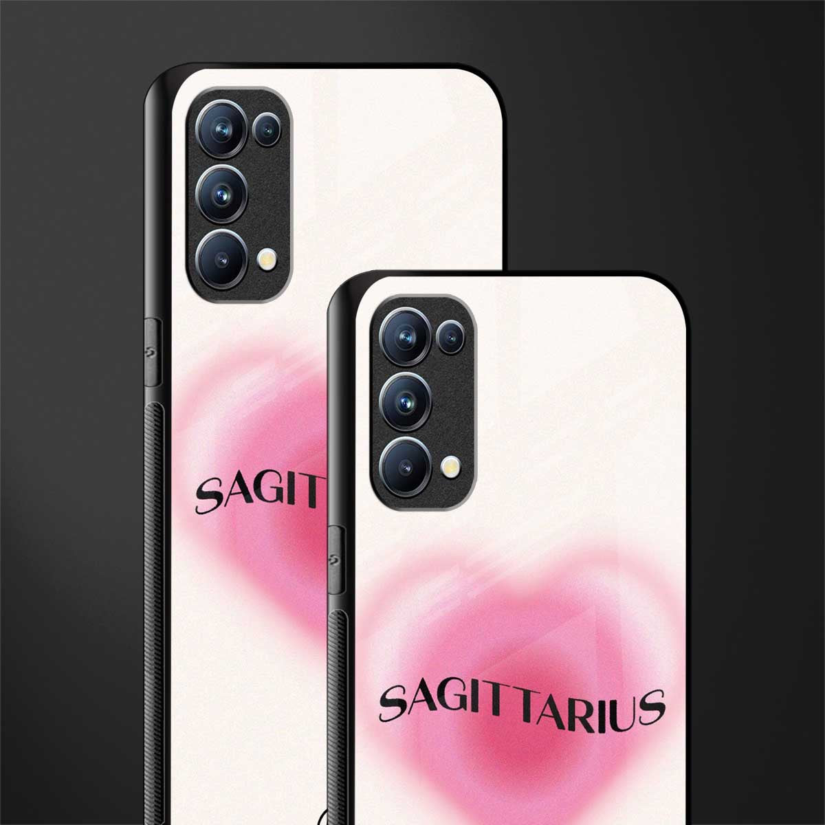 sagittarius minimalistic back phone cover | glass case for oppo reno 5