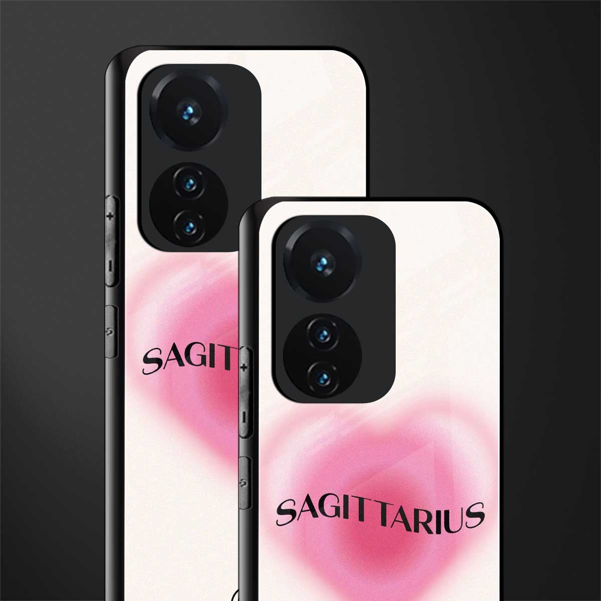 sagittarius minimalistic back phone cover | glass case for vivo t1 44w 4g