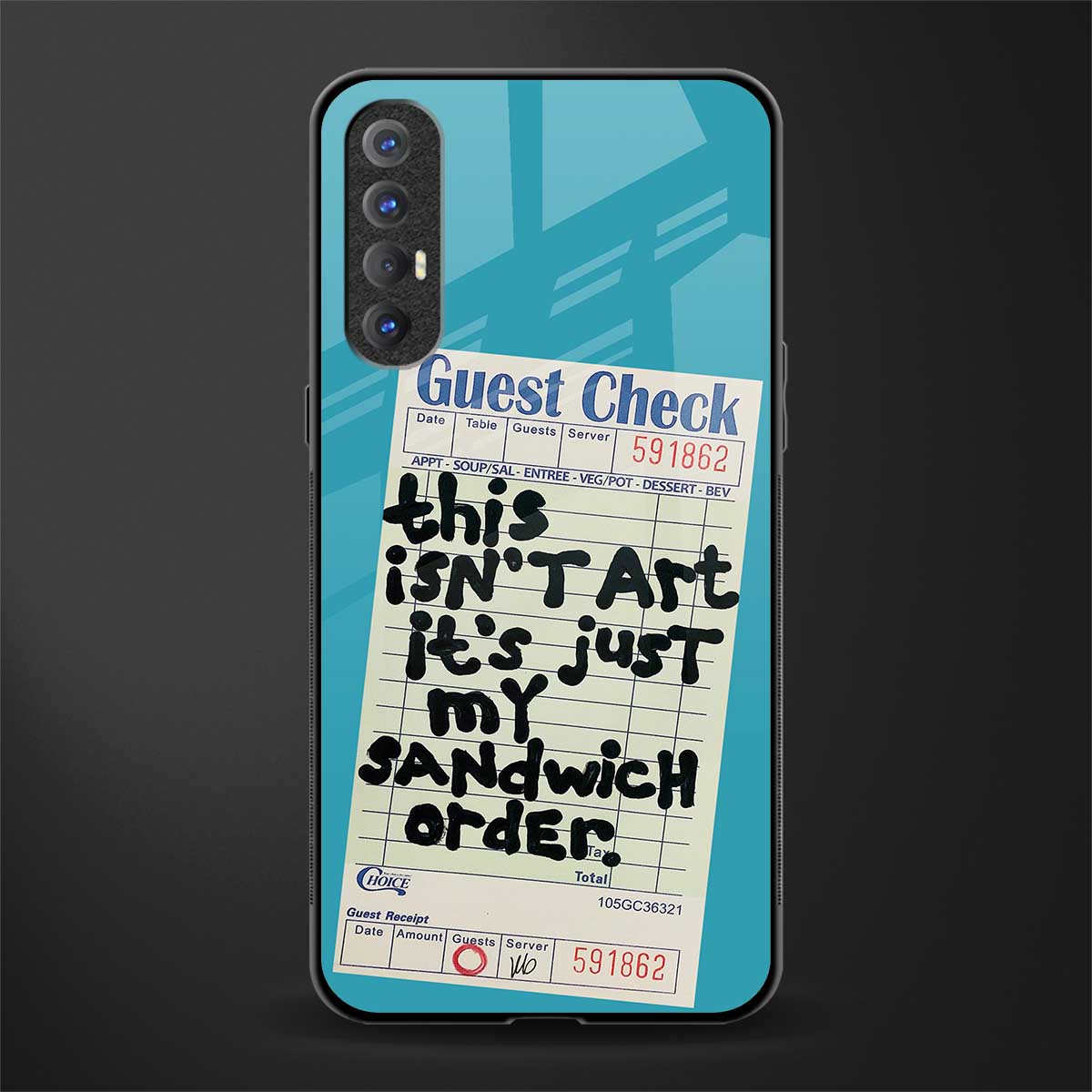 sandwich order glass case for oppo reno 3 pro image