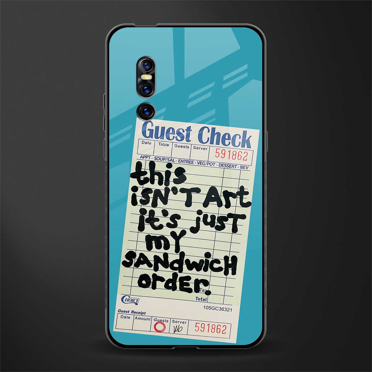 sandwich order glass case for vivo v15 pro image