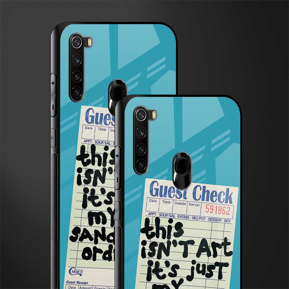 sandwich order glass case for redmi note 8 image-2