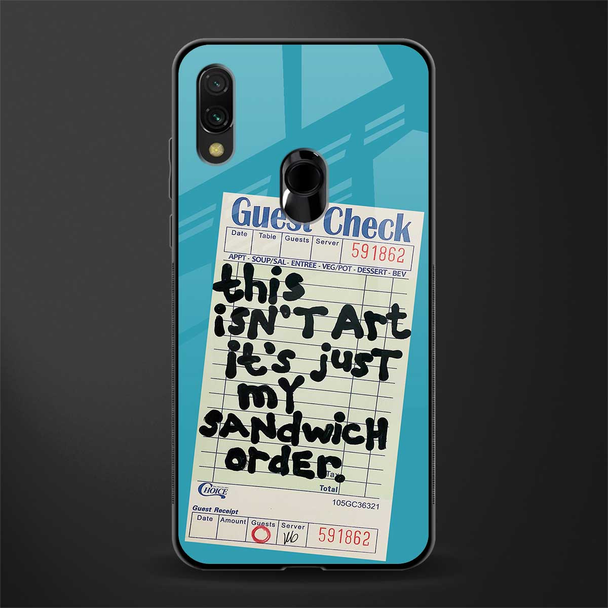 sandwich order glass case for redmi y3 image